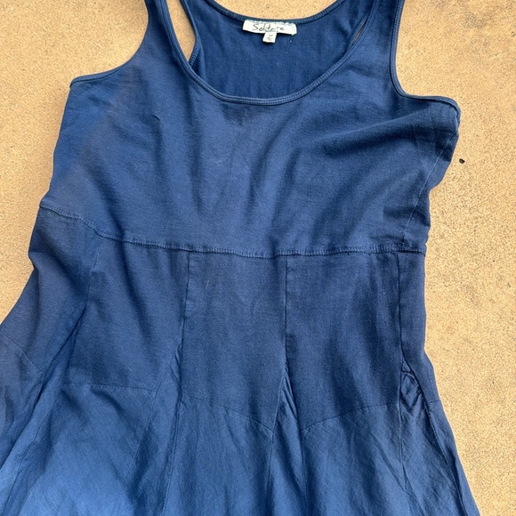 Unique,Blue hombre dress maxi SzM - Picture 9 of 12